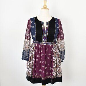Maeve Quartier Latin Dress Bohemian Patchwork - XL